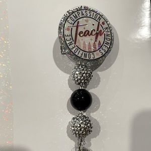 Teacher blinged badge reel